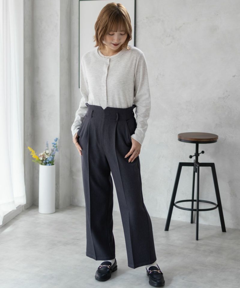 nAvy  ハイウエストワイドストレートパンツ レディース商品画像-22