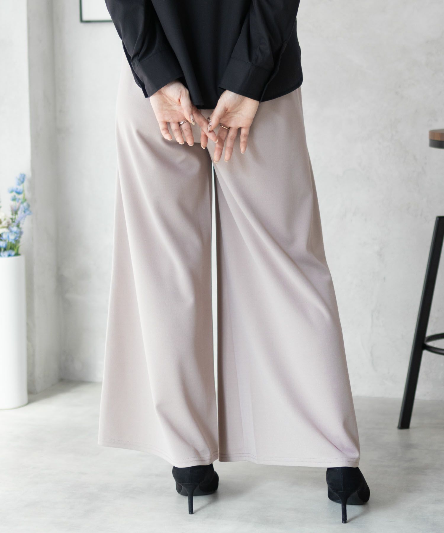 nAvy ジョーゼットワイドパンツ レディース商品画像-8