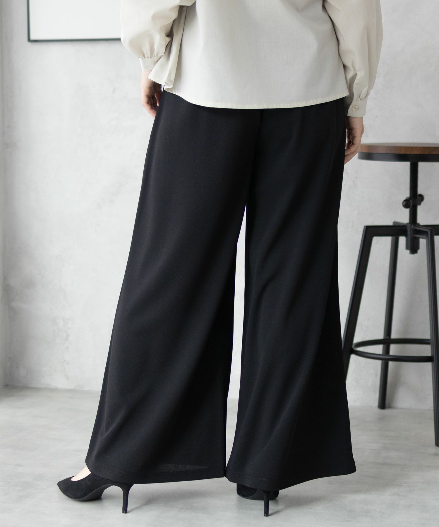 nAvy ジョーゼットワイドパンツ レディース