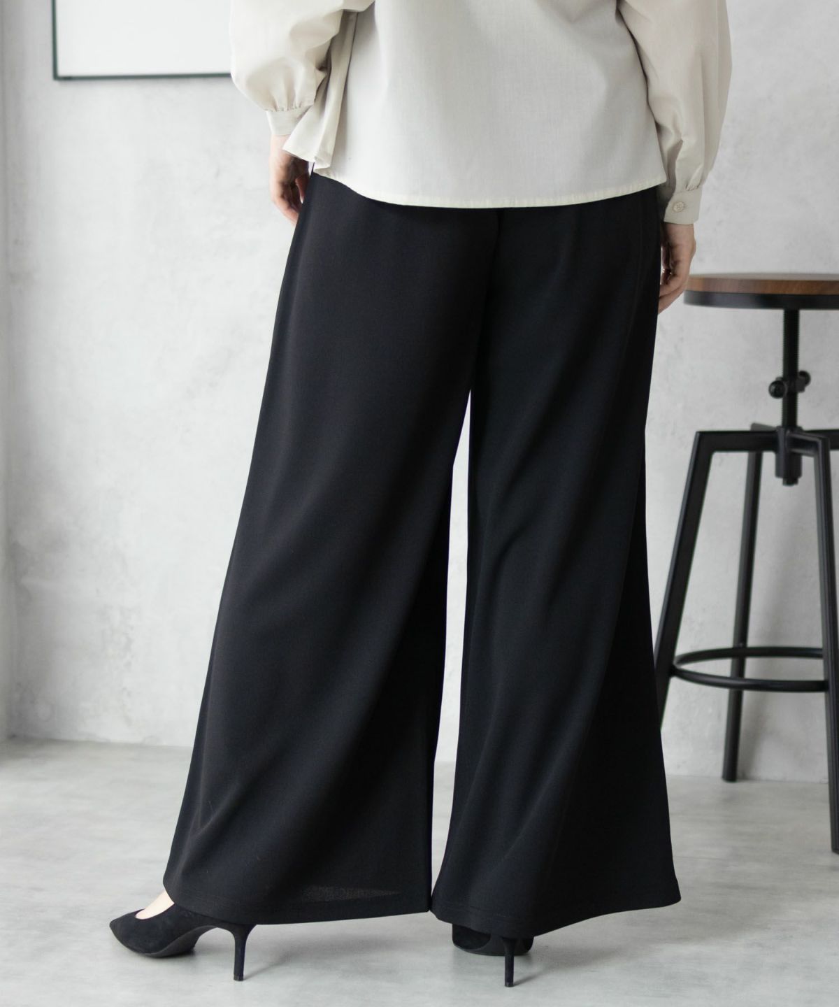 nAvy ジョーゼットワイドパンツ レディース