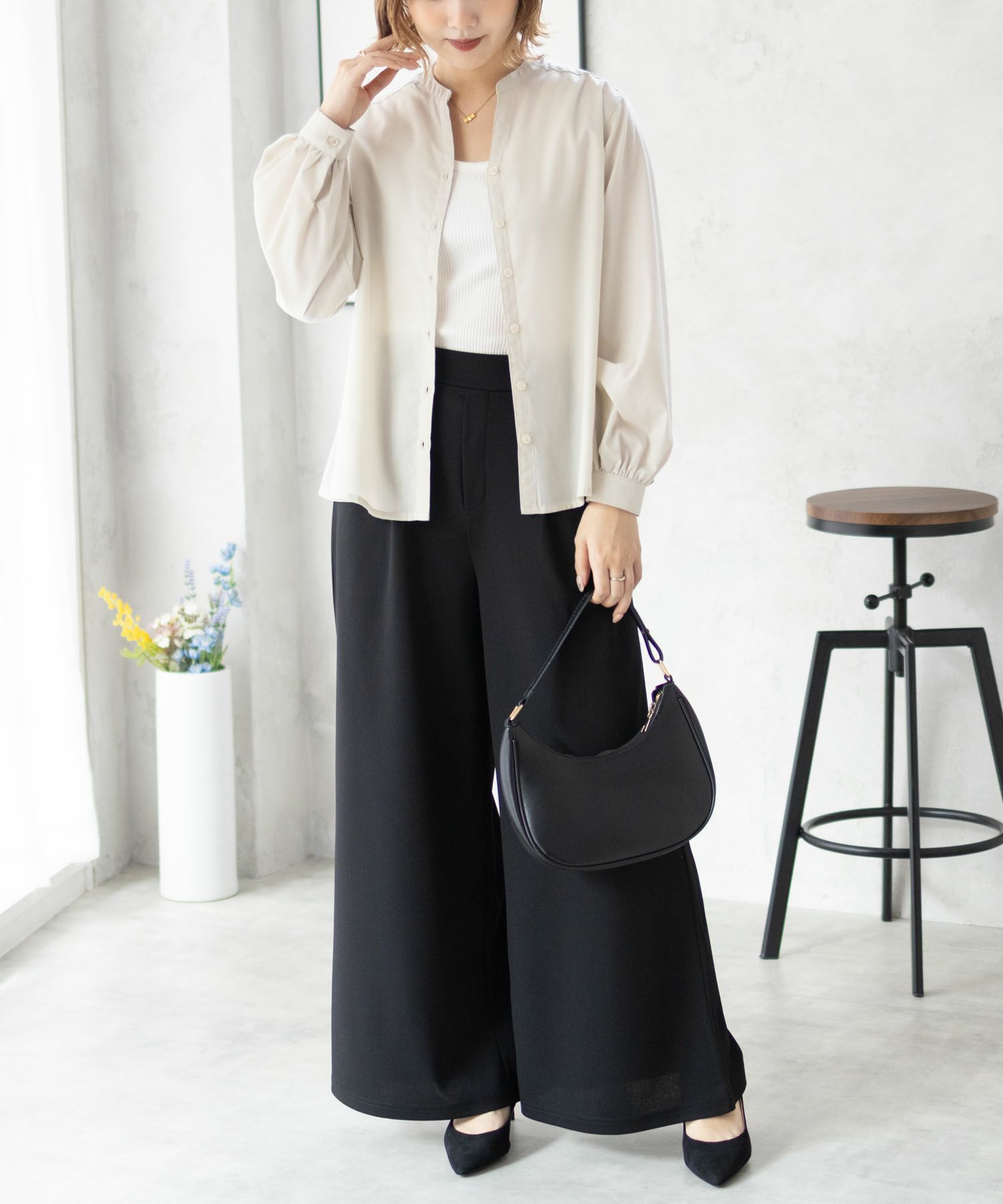 nAvy ジョーゼットワイドパンツ レディース