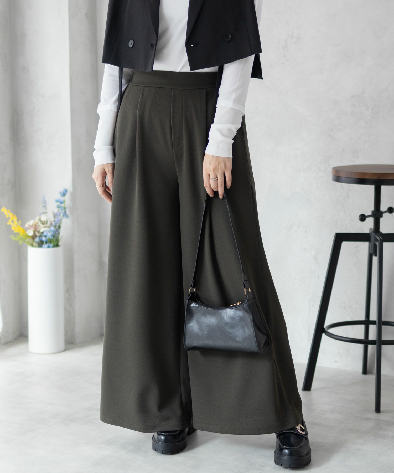 nAvy ジョーゼットワイドパンツ レディース