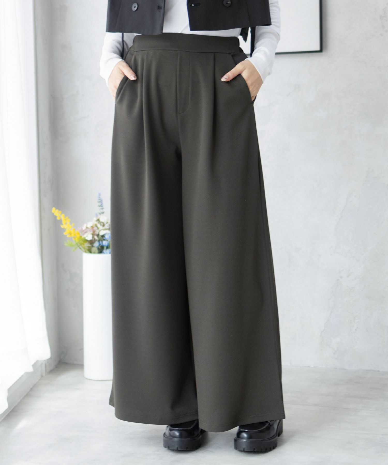 nAvy ジョーゼットワイドパンツ レディース