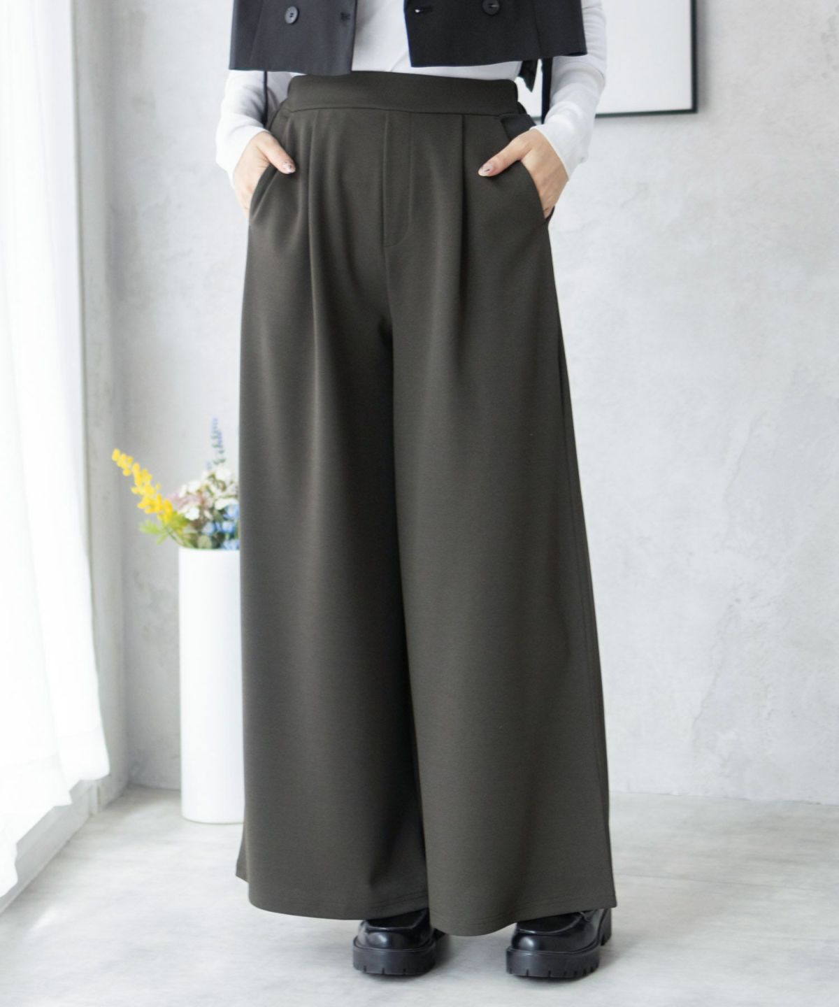 nAvy ジョーゼットワイドパンツ レディース