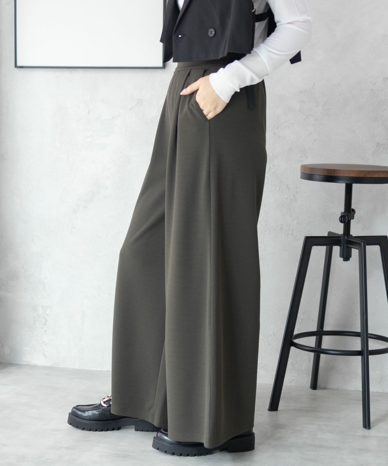 nAvy ジョーゼットワイドパンツ レディース