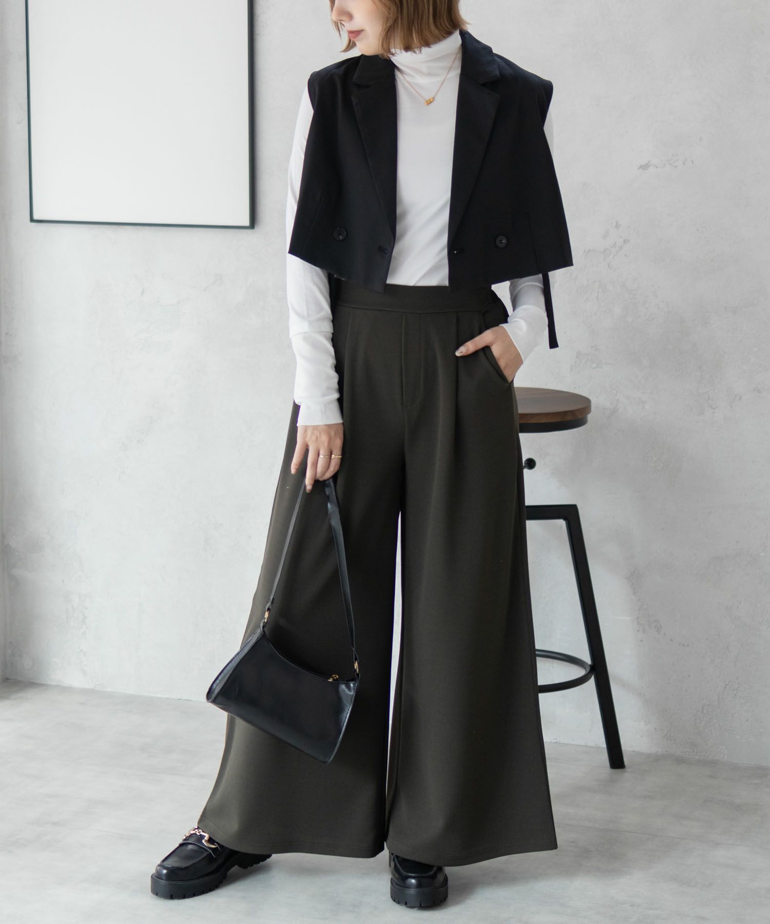 nAvy ジョーゼットワイドパンツ レディース商品画像-21