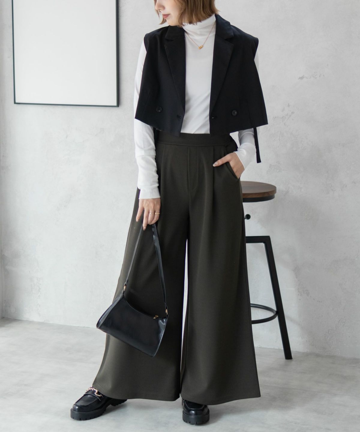 nAvy ジョーゼットワイドパンツ レディース