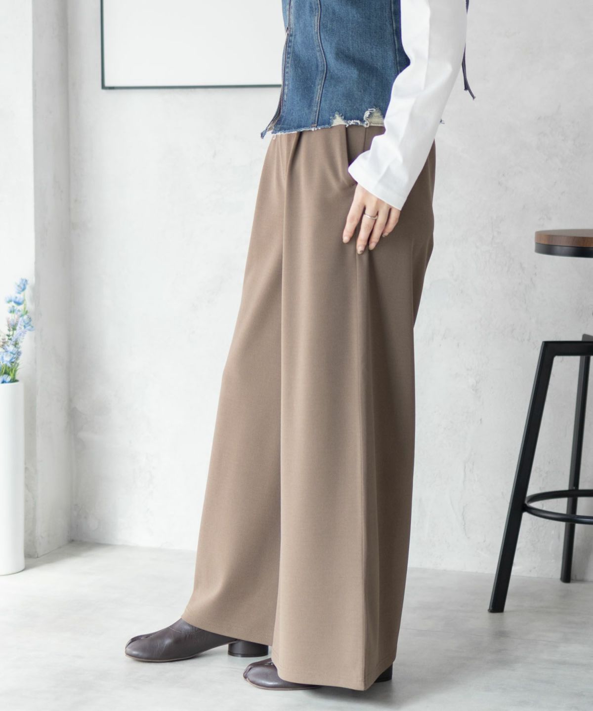 nAvy ジョーゼットワイドパンツ レディース