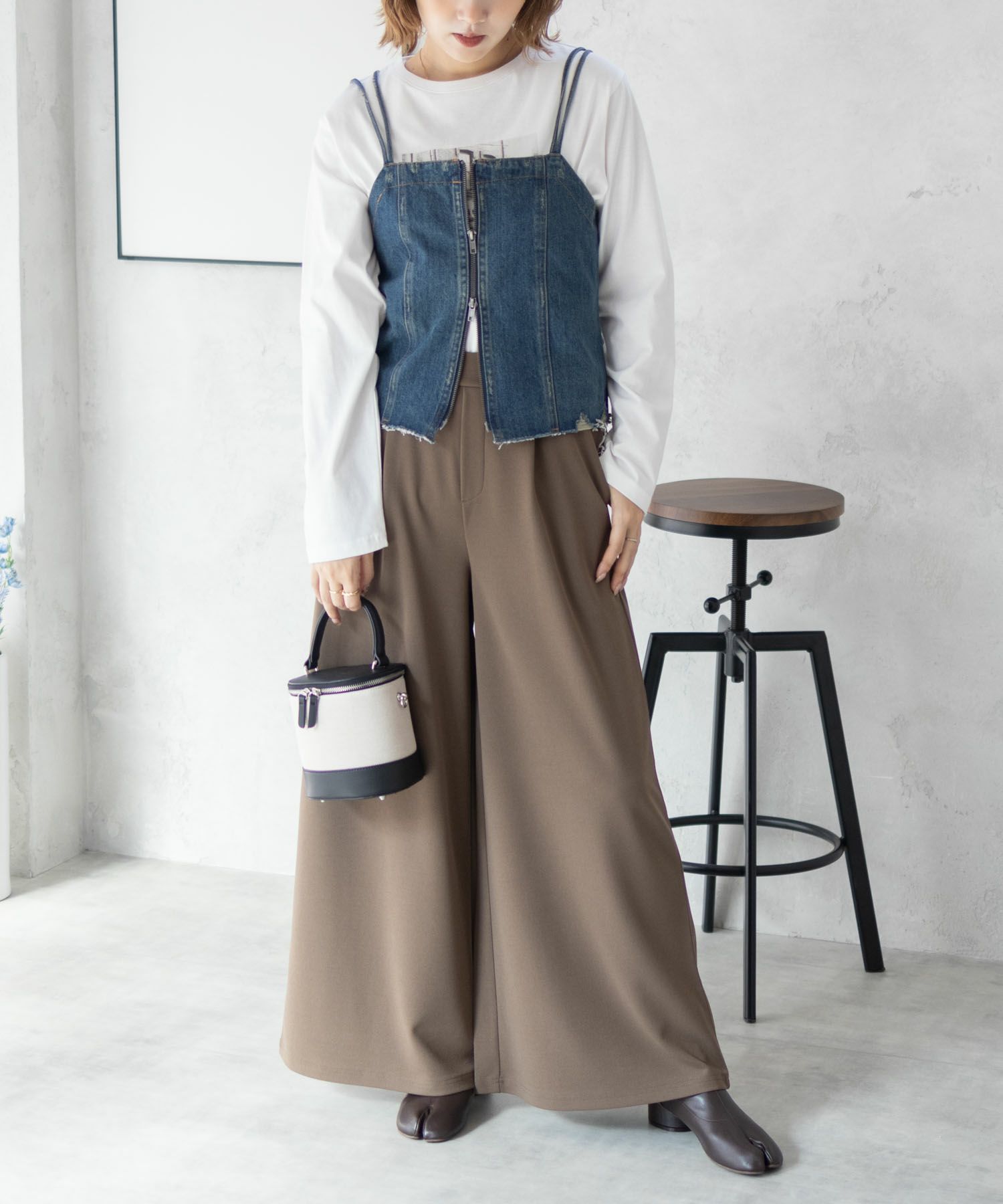 nAvy ジョーゼットワイドパンツ レディース
