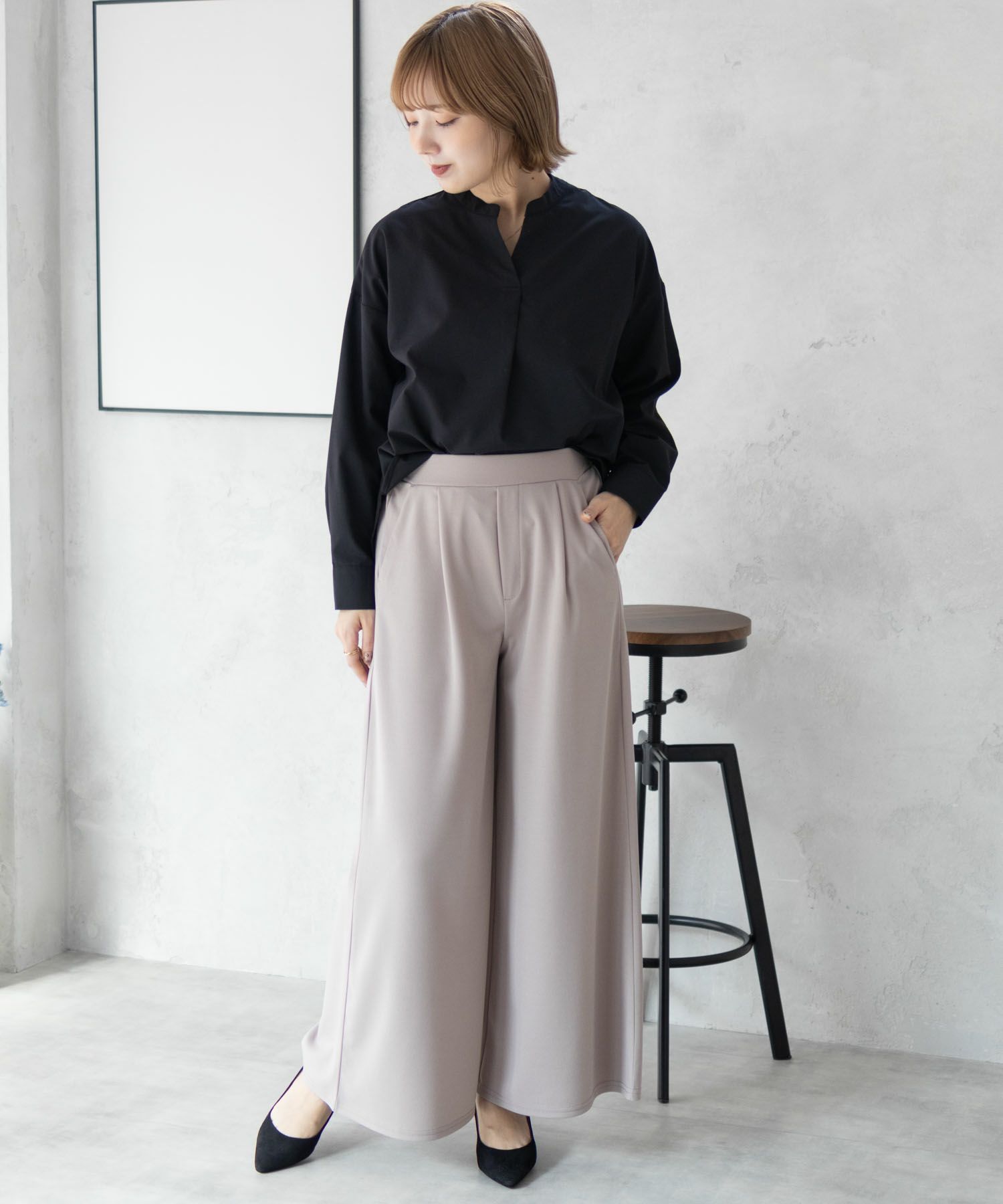 nAvy ジョーゼットワイドパンツ レディース商品画像-37