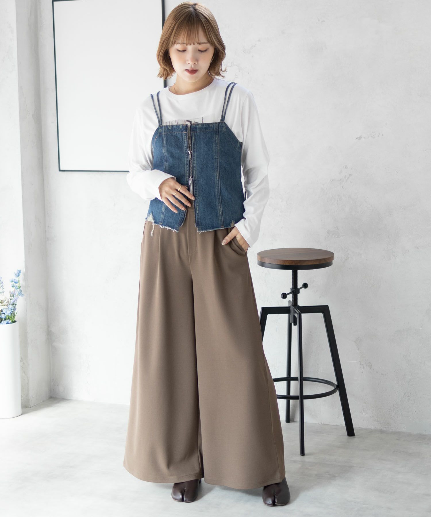 nAvy ジョーゼットワイドパンツ レディース商品画像-40