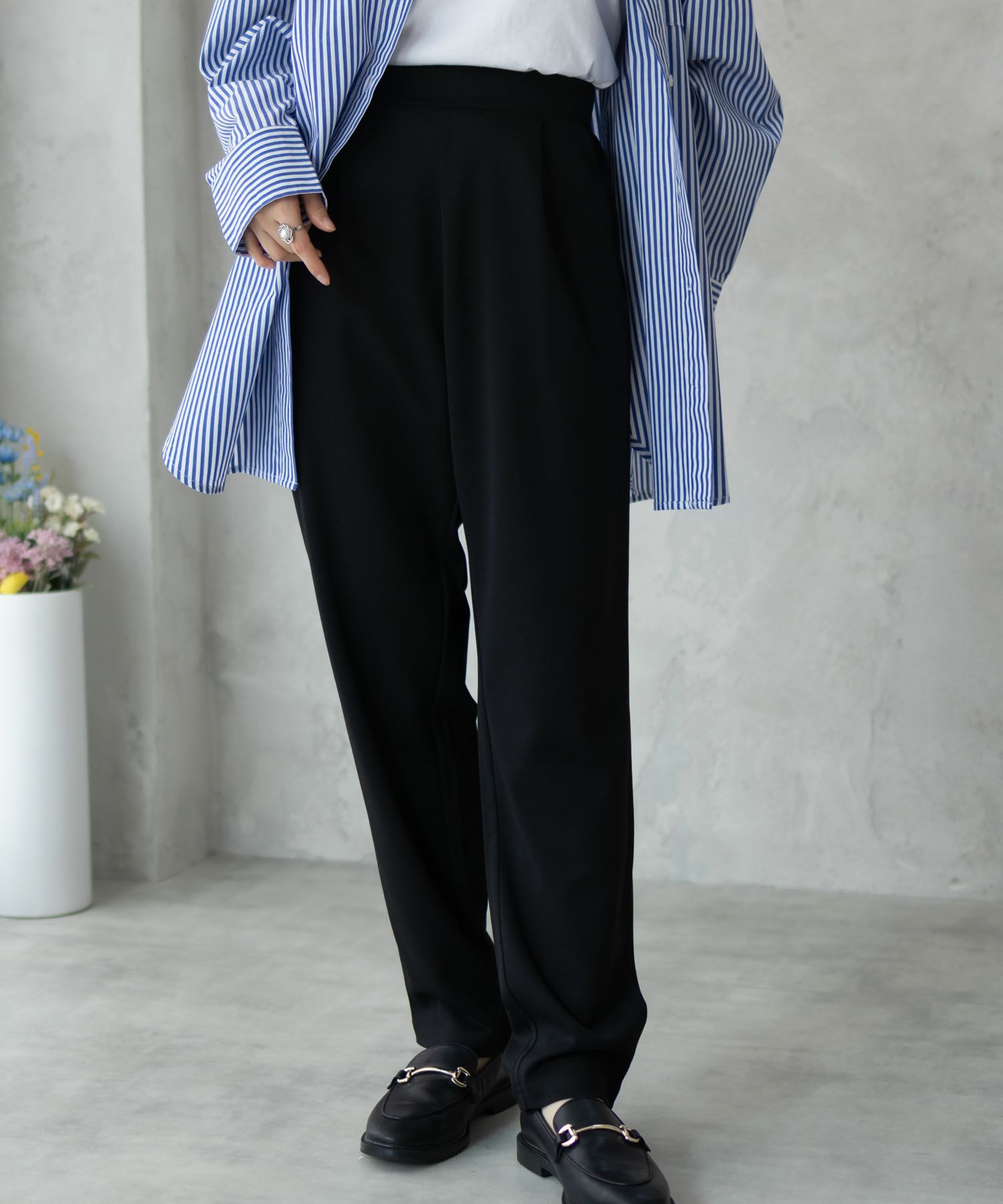 nAvy ジョーゼットテーパードパンツ レディース