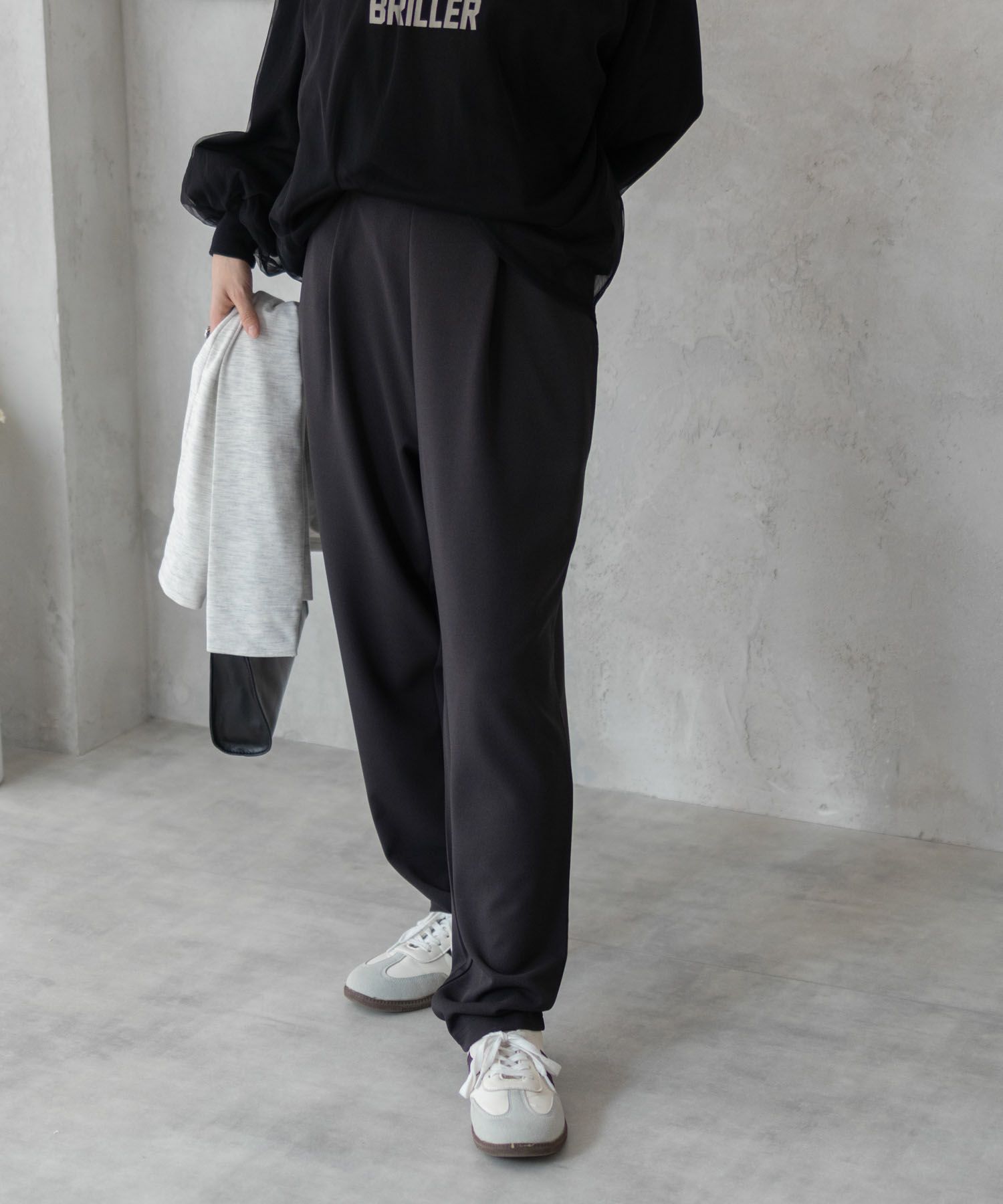 nAvy ジョーゼットテーパードパンツ レディース