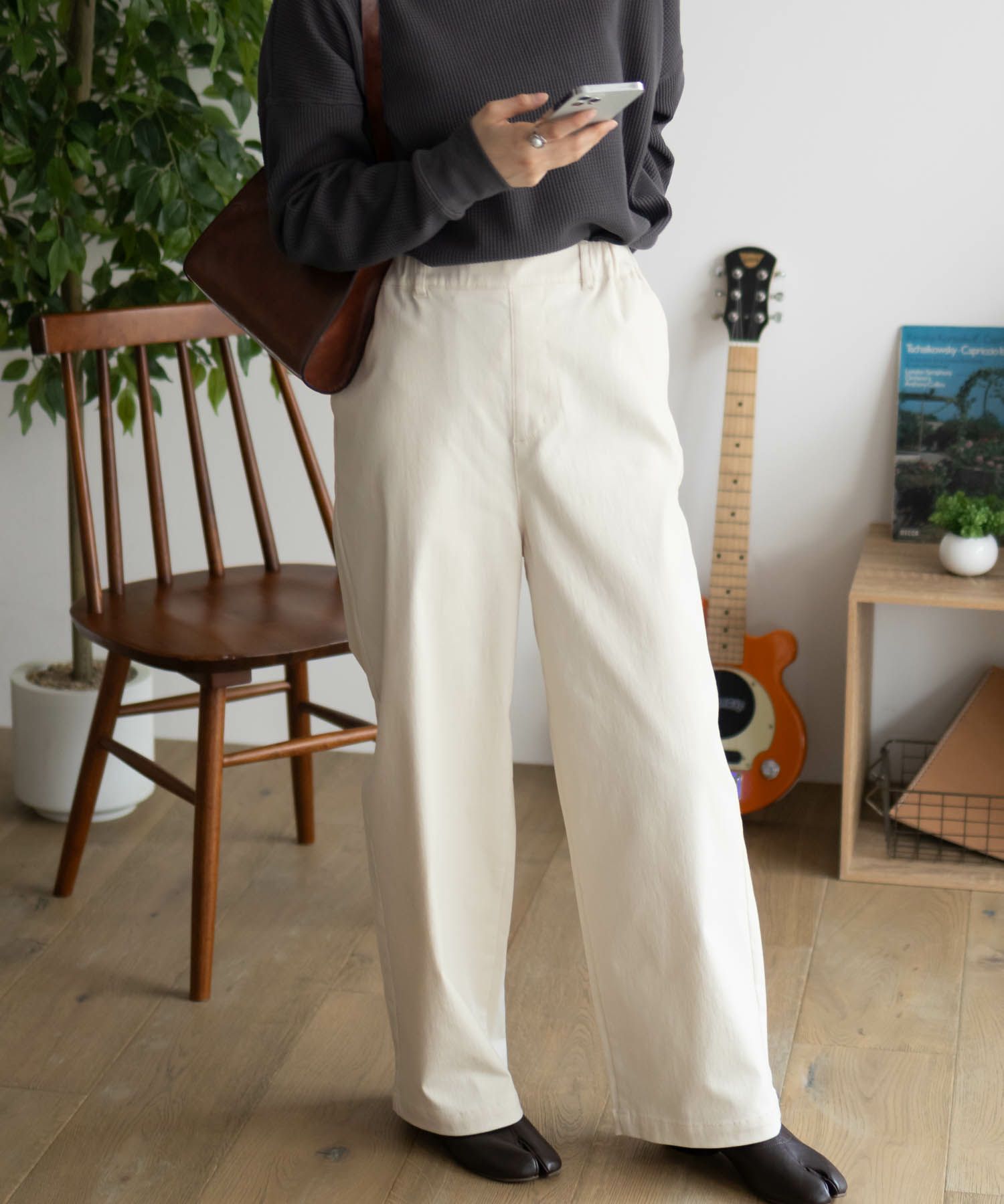 nAvy ストレッチワイドパンツ レディース