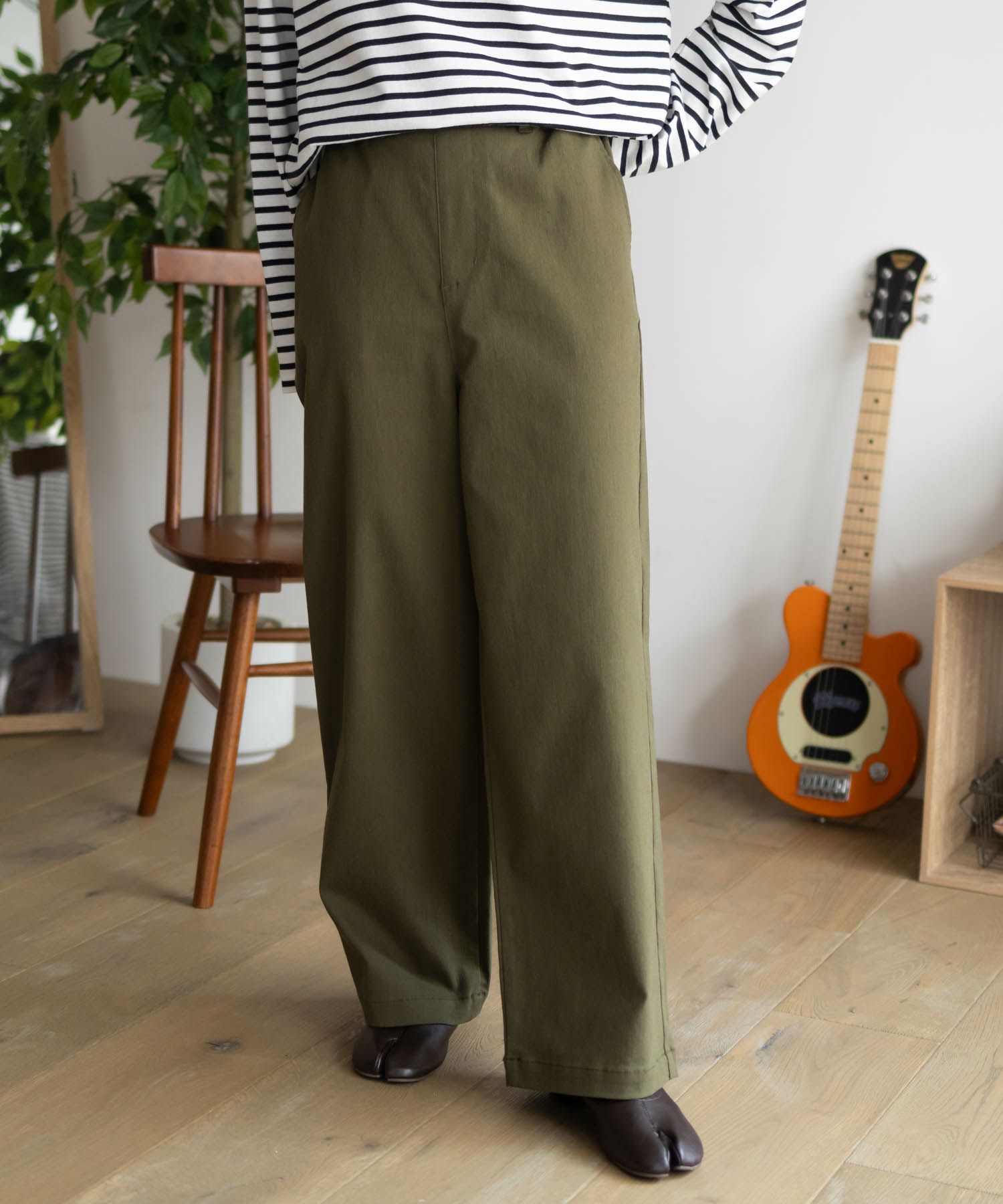 nAvy ストレッチワイドパンツ レディース