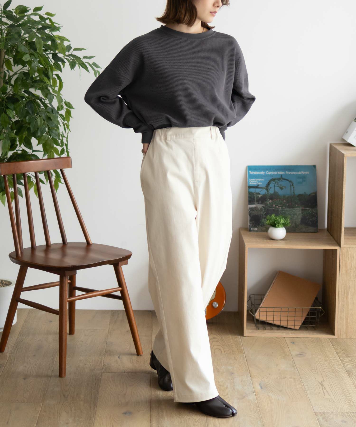 nAvy ストレッチワイドパンツ レディース