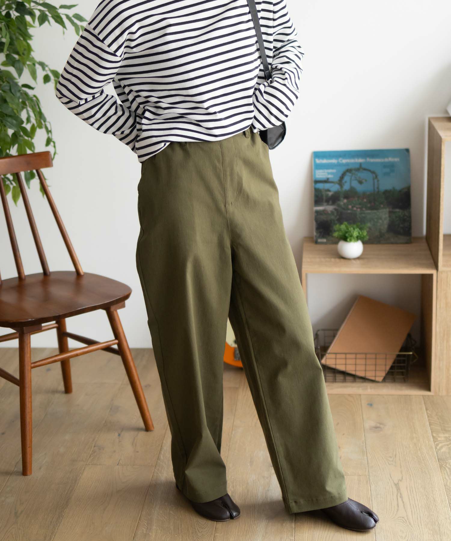 nAvy ストレッチワイドパンツ レディース