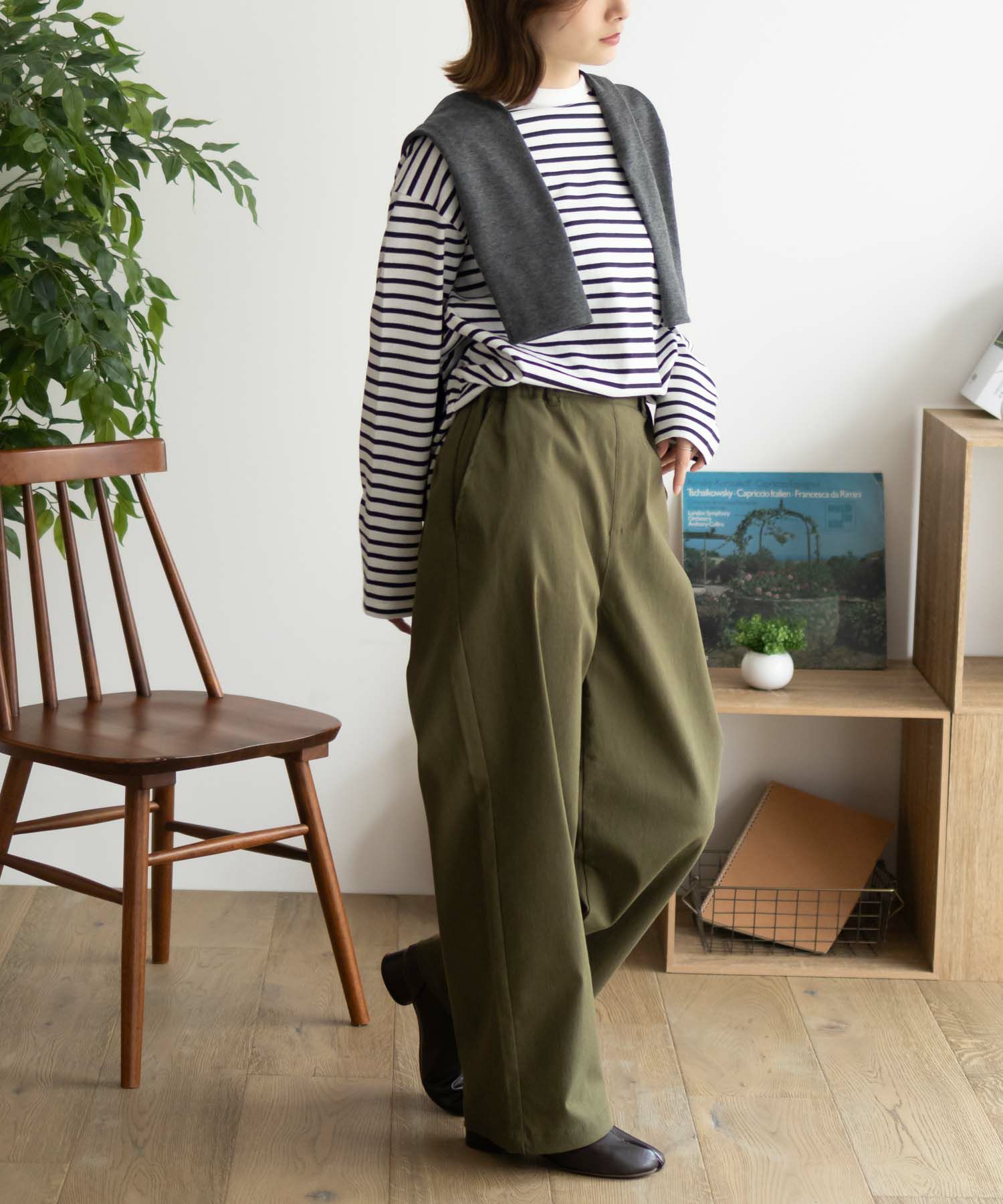 nAvy ストレッチワイドパンツ レディース