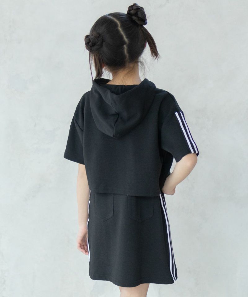 RICH MIX  ポンチ素材 パーカーラインワンピースアンサンブル キッズ商品画像-11