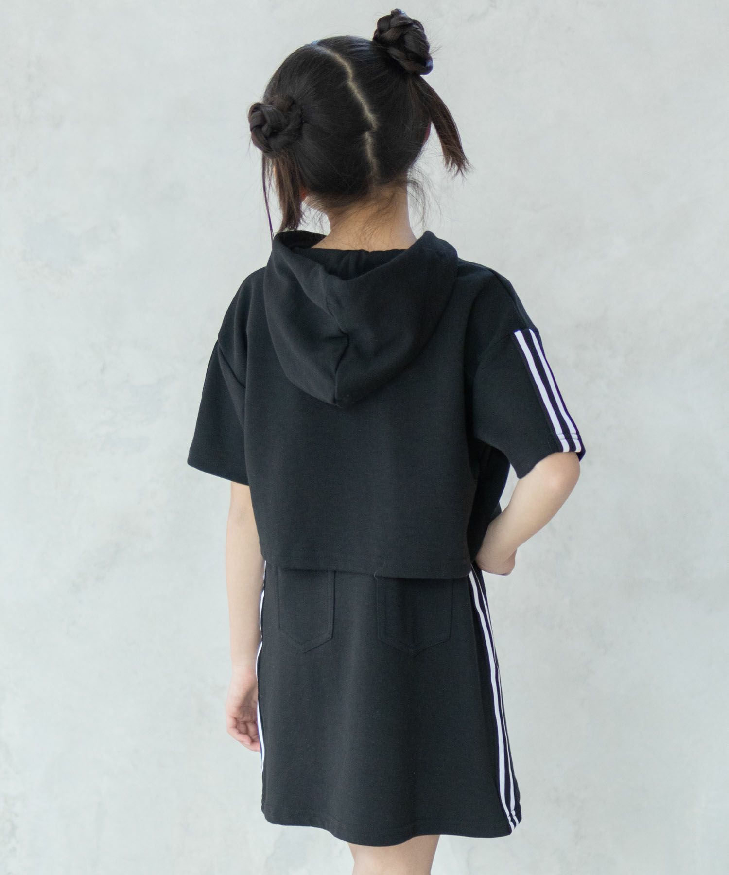 RICH MIX ポンチ素材 パーカーラインワンピースアンサンブル キッズ商品画像-11