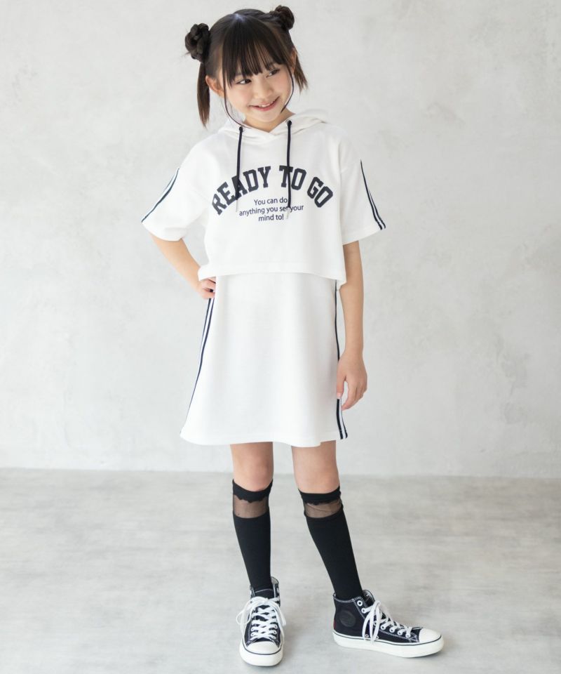 RICH MIX ポンチ素材 パーカーラインワンピースアンサンブル キッズ商品画像-17