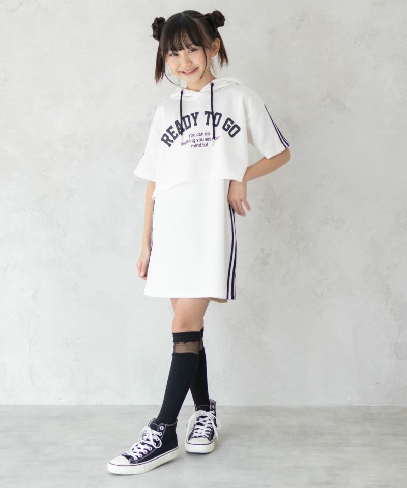 RICH MIX  ポンチ素材 パーカーラインワンピースアンサンブル キッズ商品画像-19