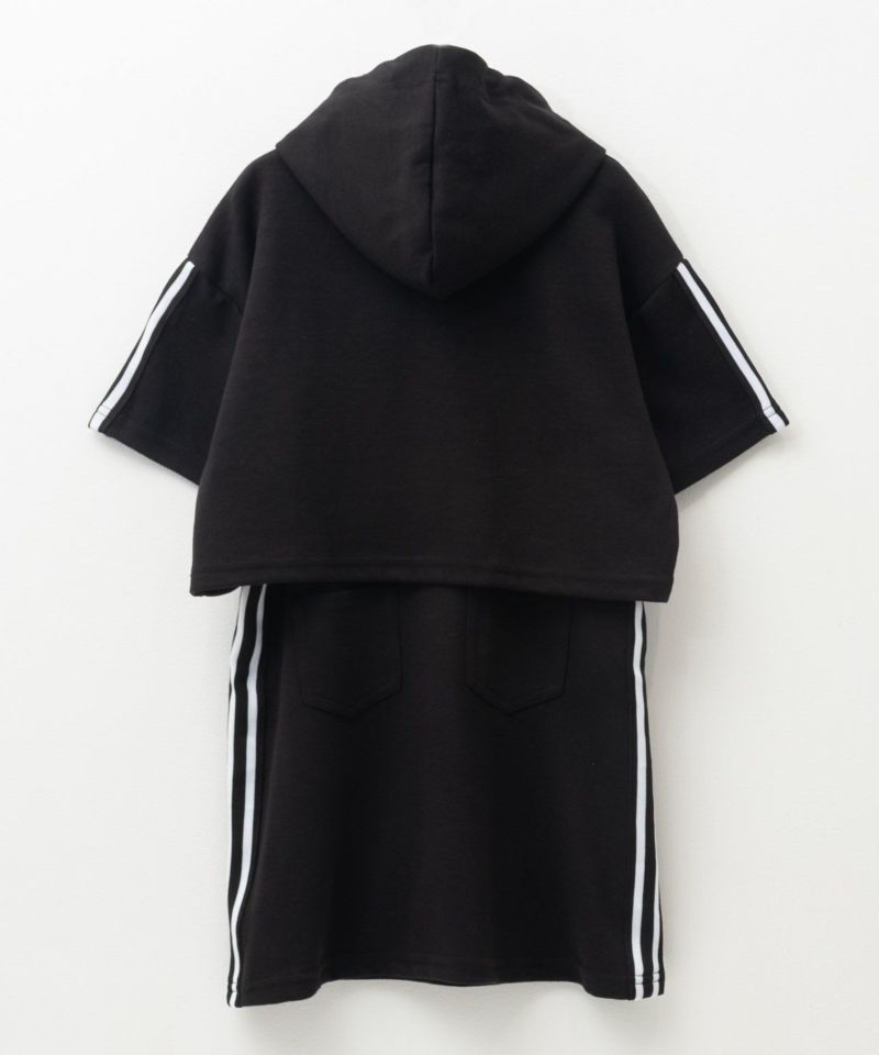 RICH MIX  ポンチ素材 パーカーラインワンピースアンサンブル キッズ商品画像-22