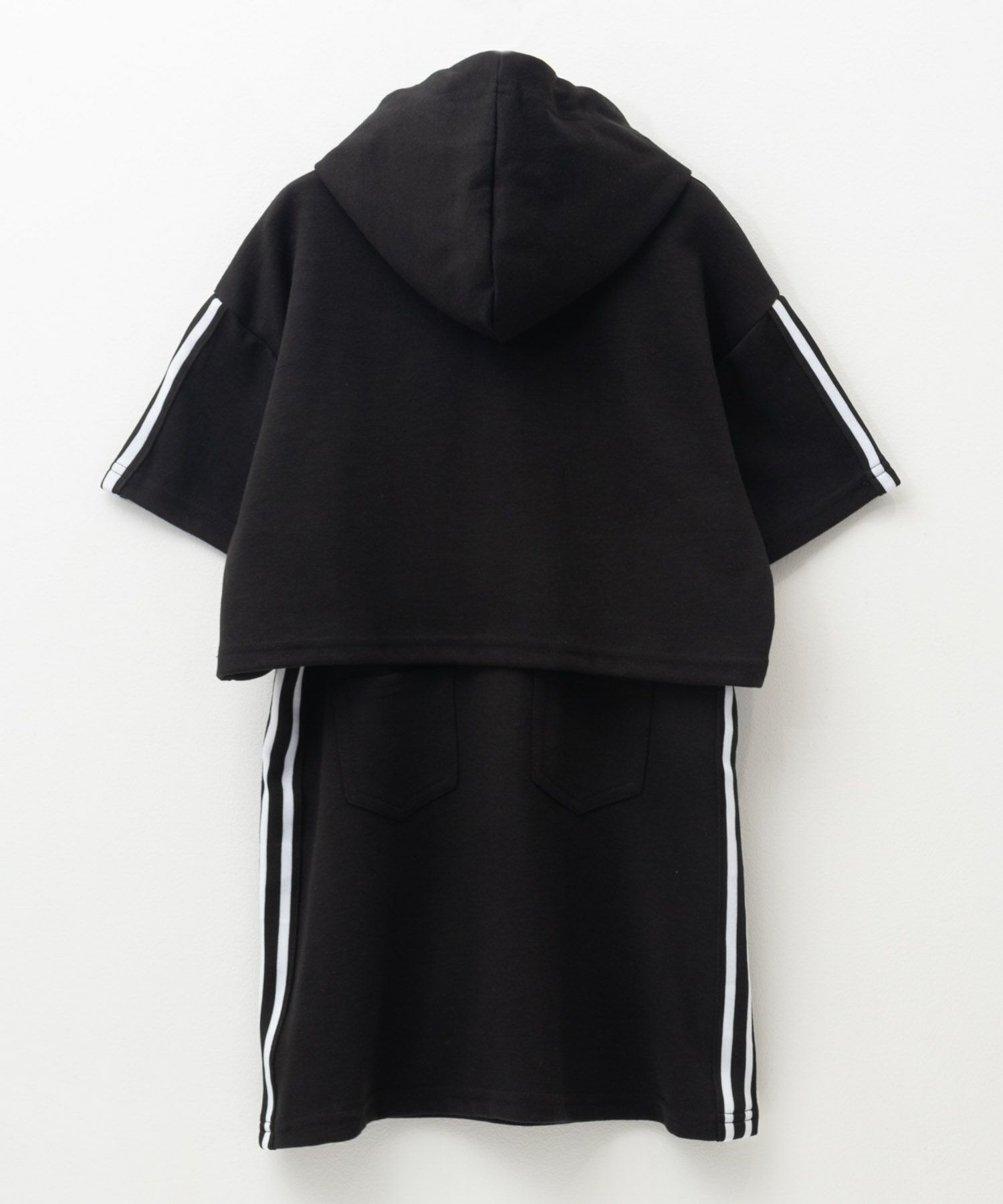 RICH MIX ポンチ素材 パーカーラインワンピースアンサンブル キッズ