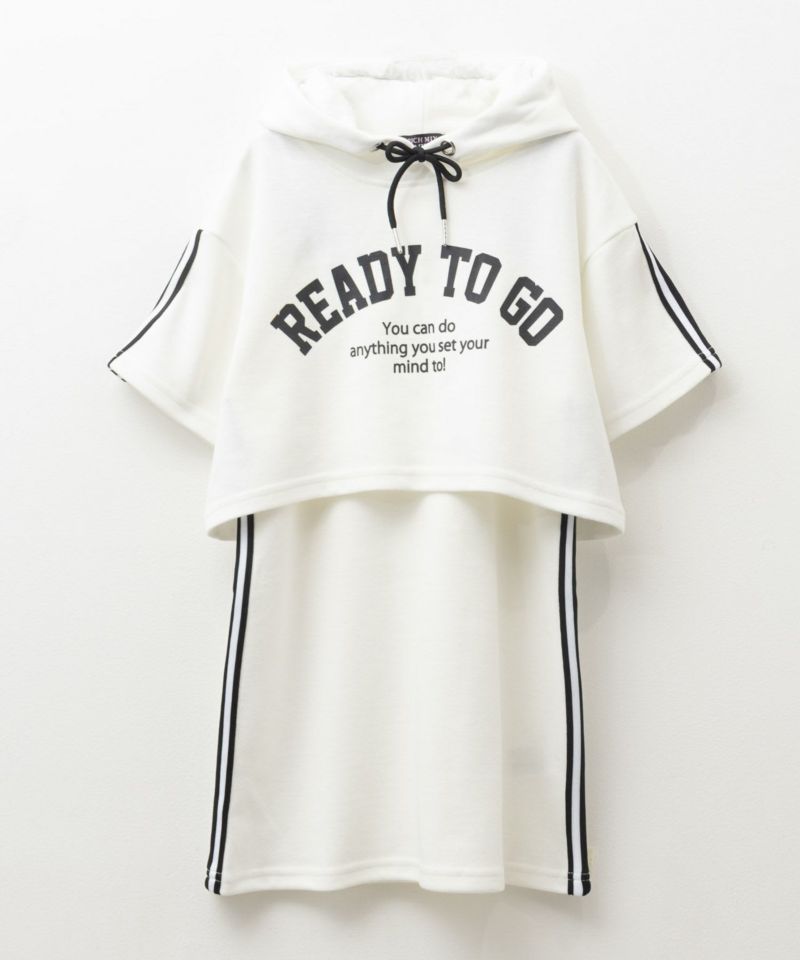 RICH MIX  ポンチ素材 パーカーラインワンピースアンサンブル キッズ商品画像-23