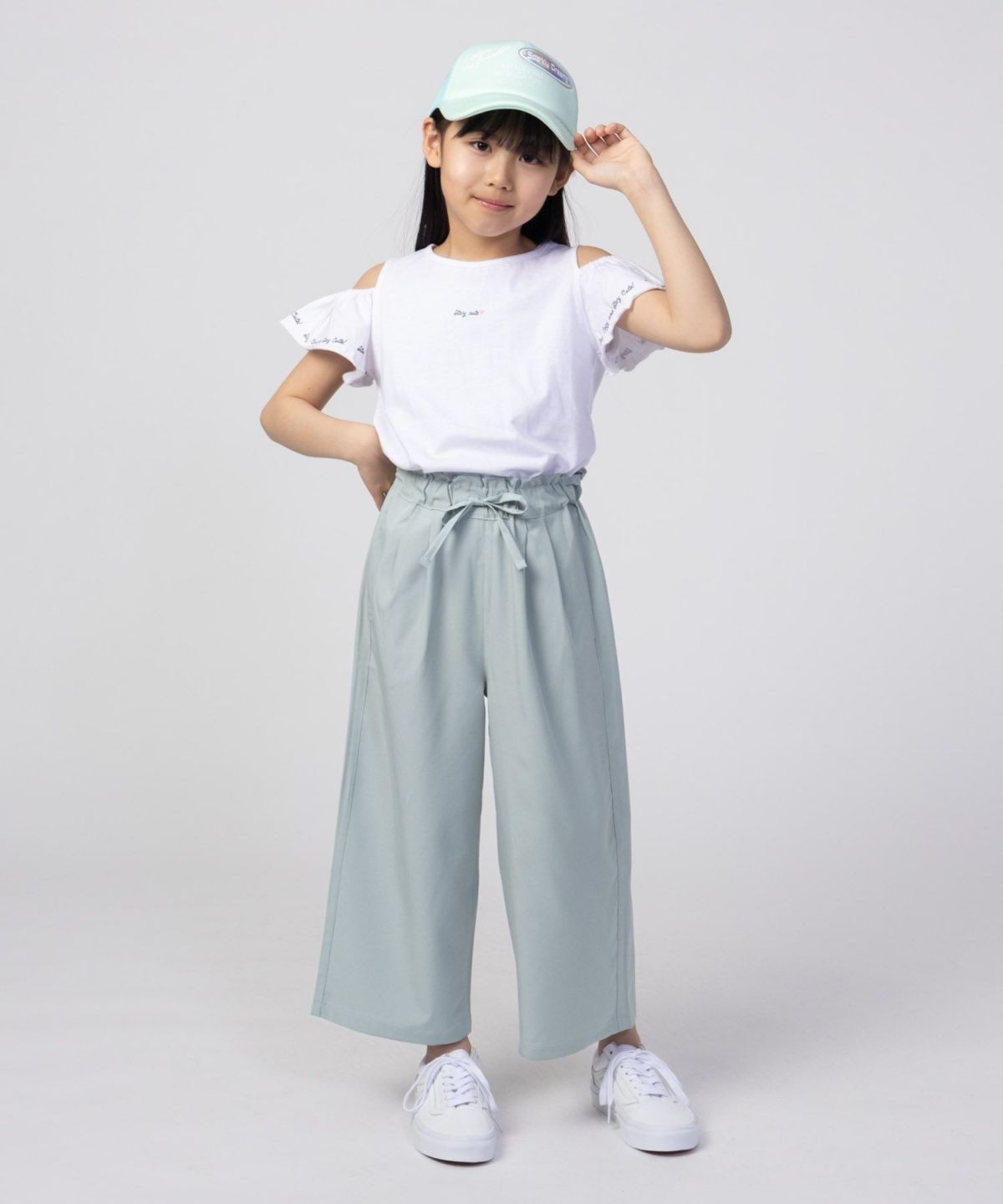 NAVY SARARI ワイドパンツ キッズ