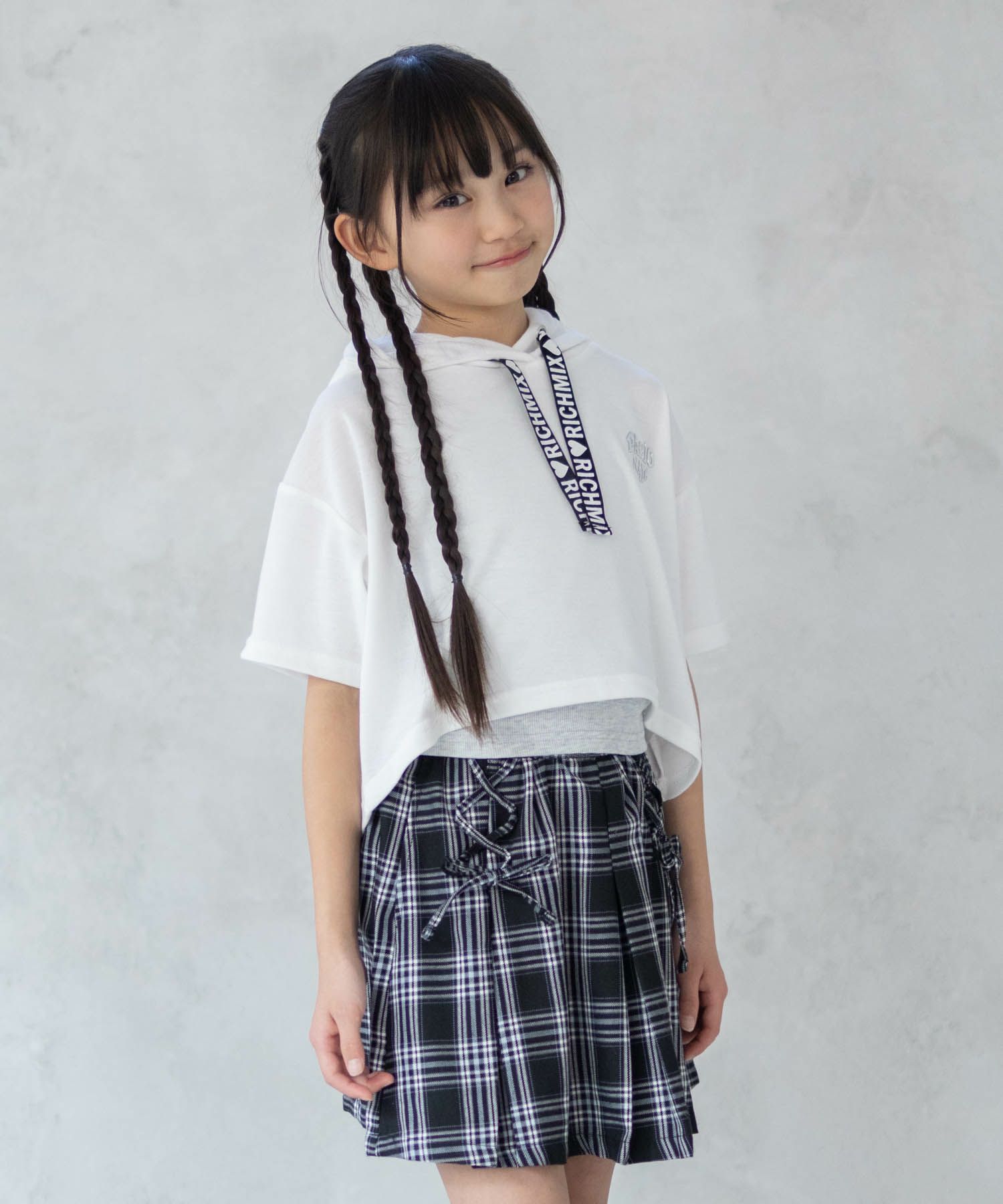RICH MIX  チェックレースアップスカート キッズ商品サムネイル-7