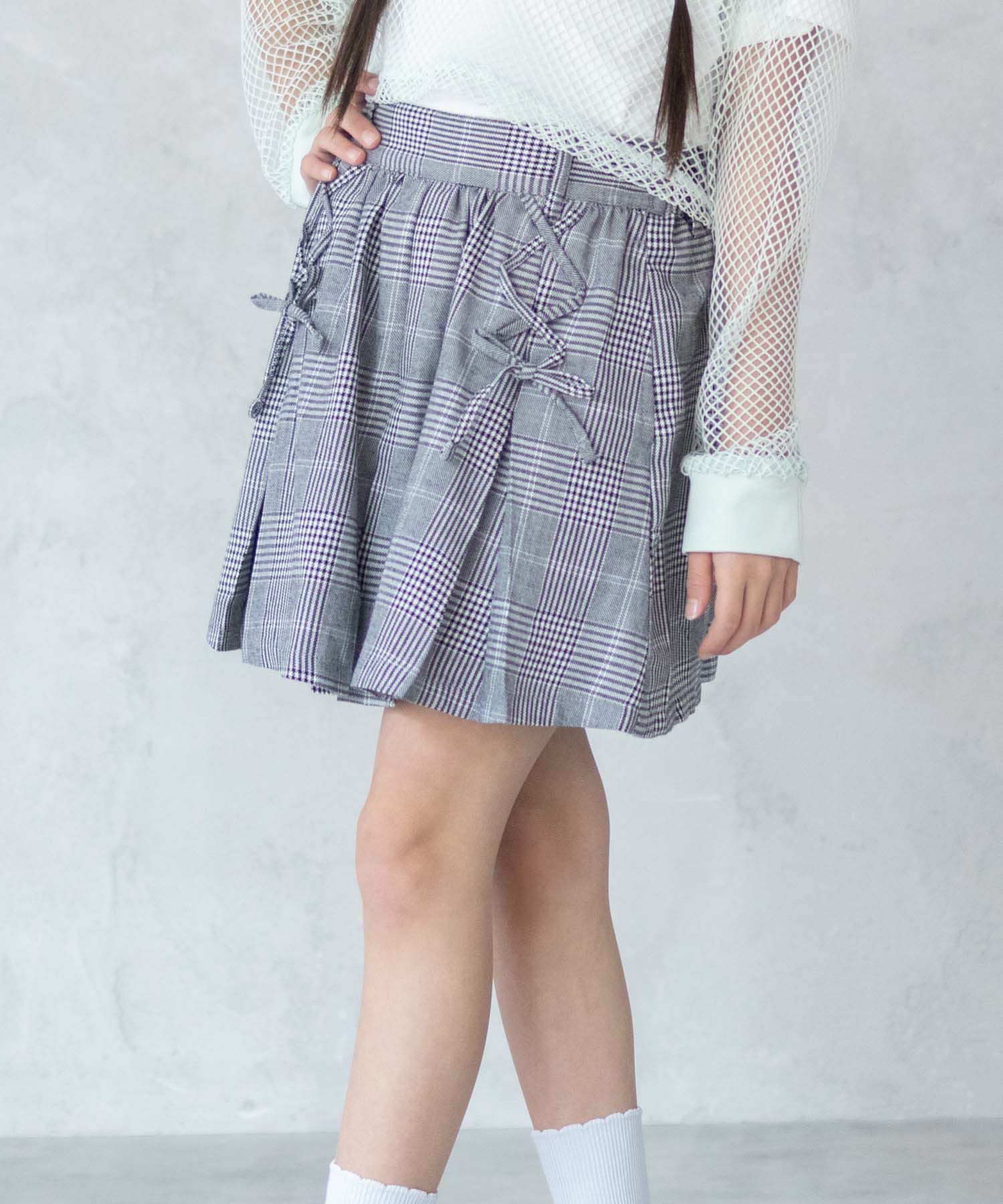 RICH MIX  チェックレースアップスカート キッズ商品画像-12