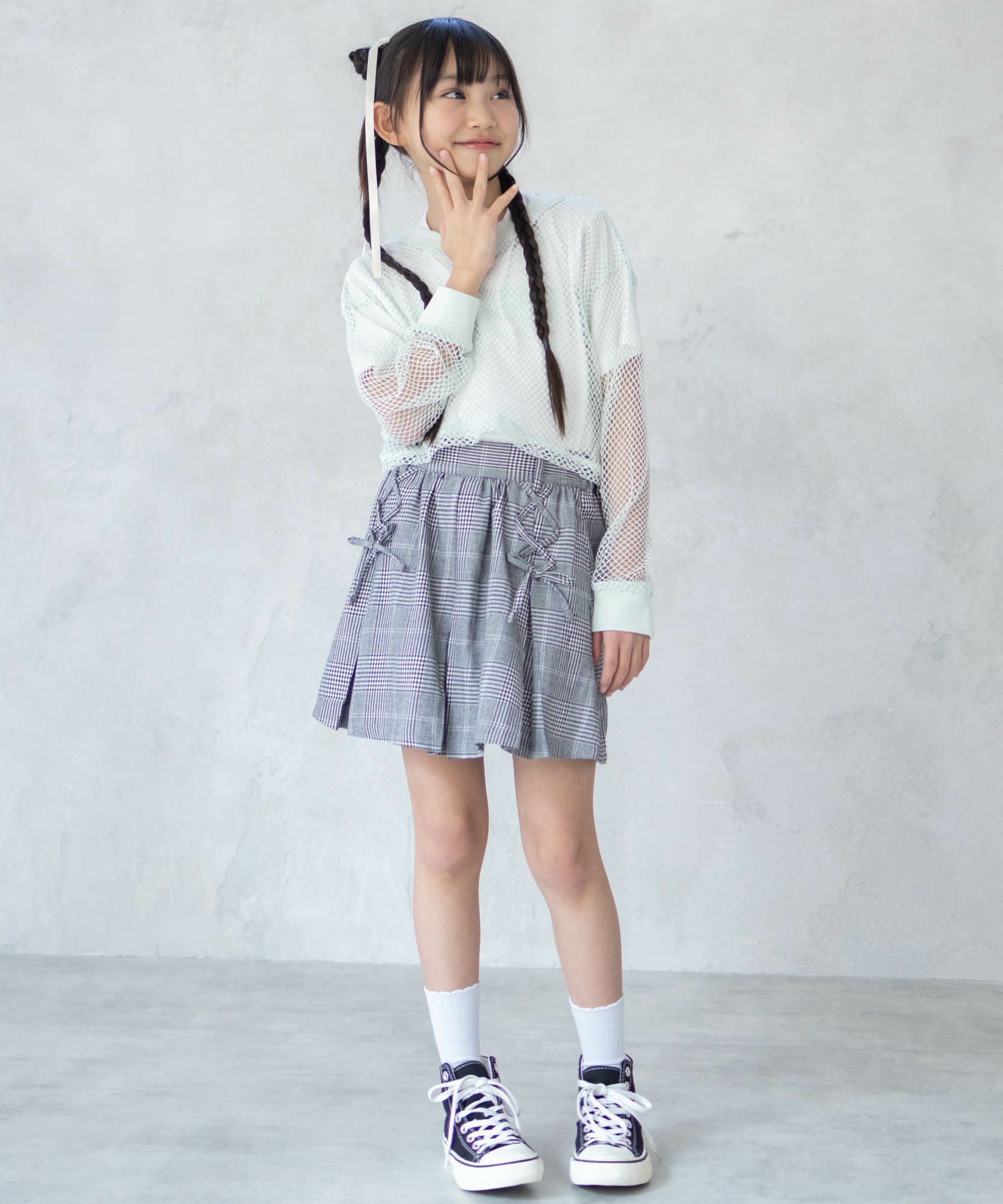 RICH MIX  チェックレースアップスカート キッズ商品画像-18