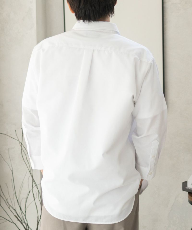 NAVY COOLMAX リネン七分袖シャツ メンズ商品画像-10