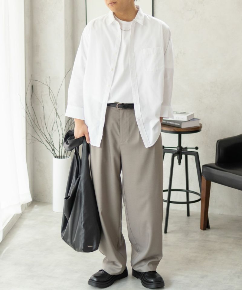 NAVY COOLMAX リネン七分袖シャツ メンズ商品画像-11