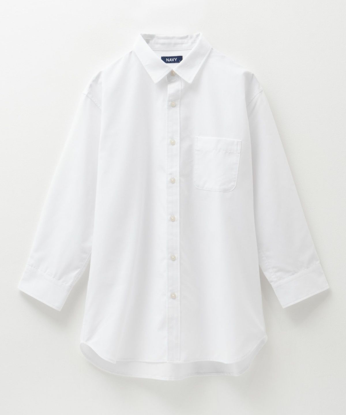 NAVY COOLMAX リネン七分袖シャツ メンズ