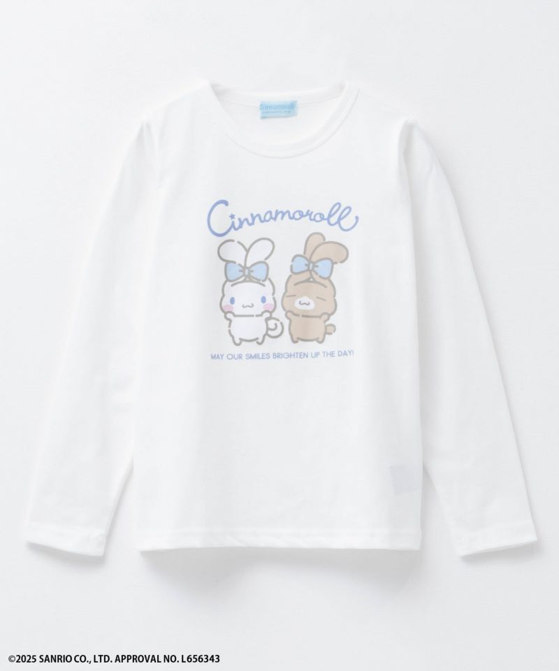サンリオキャラクターズ シナモロール プリント長袖Tシャツ キッズ ネコポス 対応商品商品画像-1