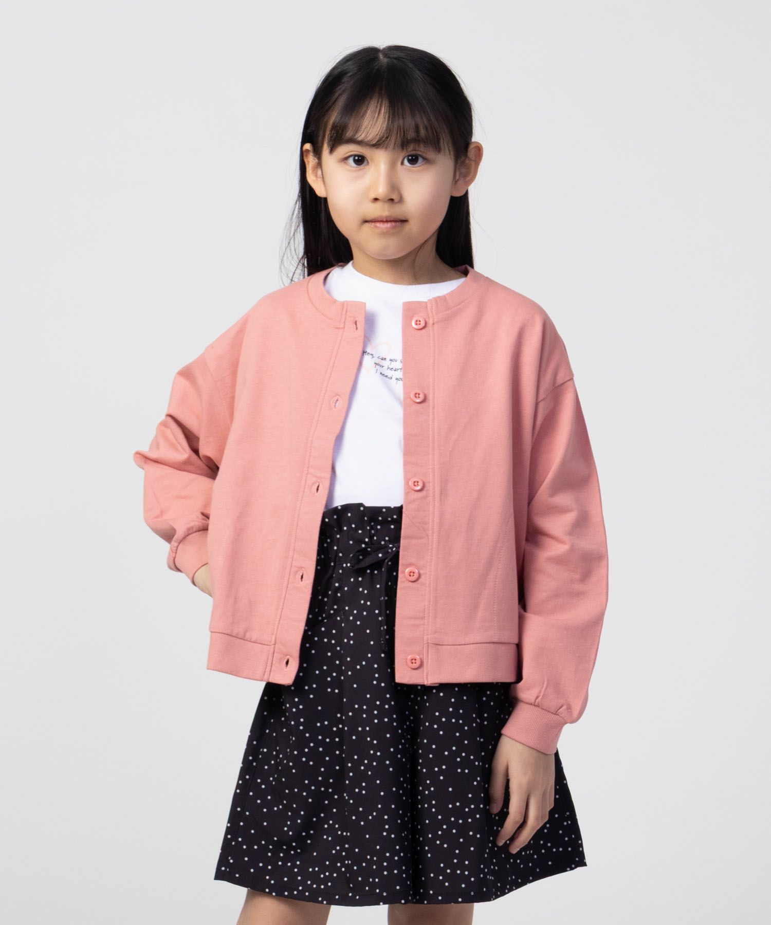 NAVY  USコットンカーディガン キッズ商品サムネイル-1