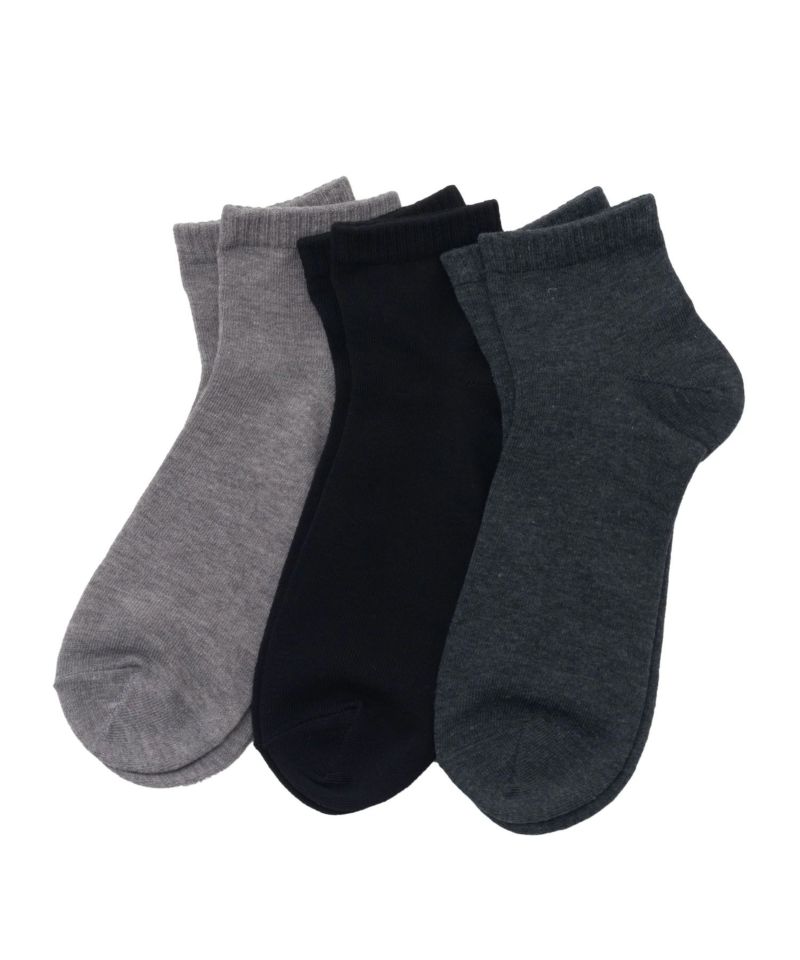 NAVY  クォーターソックス 3足組 メンズ商品画像-2