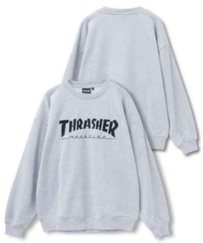 THRASHER  ロゴクルーネックスウェット メンズ
