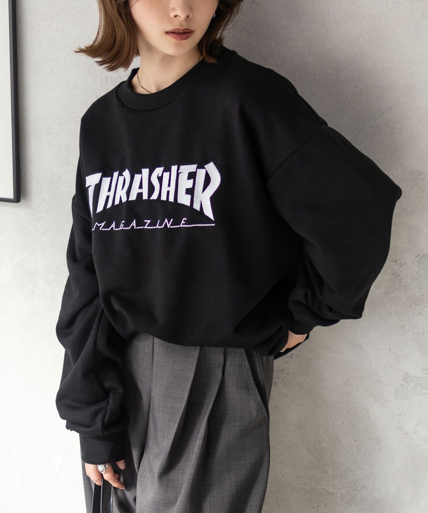 THRASHER  ロゴクルーネックスウェット メンズ商品画像-6
