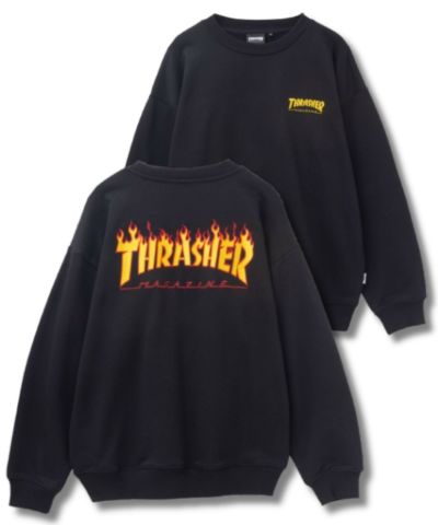 THRASHER  フレームロゴクルーネックスウェット メンズ