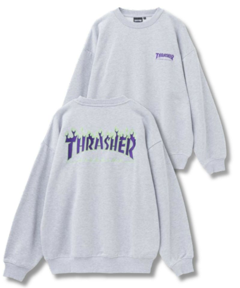 THRASHER フレームロゴクルーネックスウェット メンズ