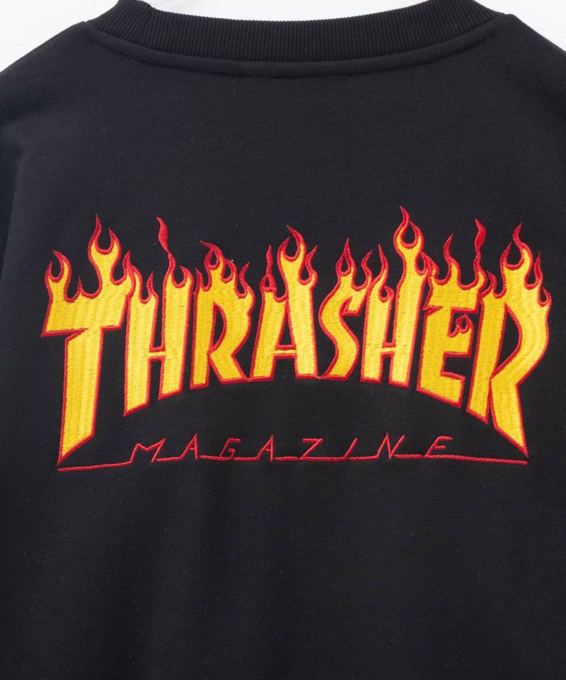 THRASHER - 【THRASHER】フレイムロゴスウェットパーカーの通販