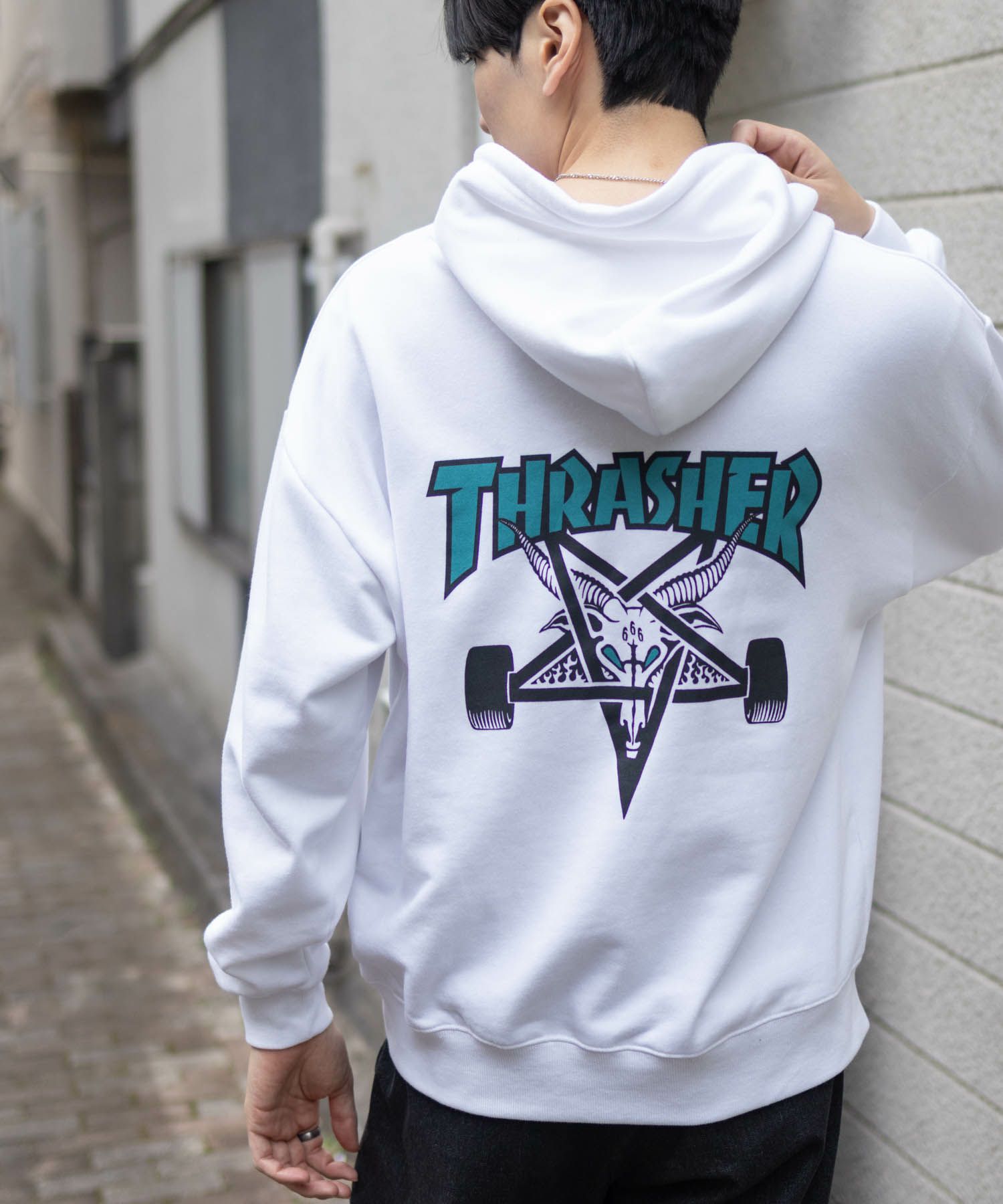 THRASHER スケートロゴフーディー メンズ