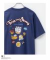 Tom and Jerry ロゴ刺繍プリントTシャツ メンズ メール便 対応商品商品サムネイル-2