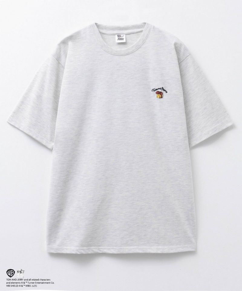 Tom and Jerry ロゴ刺繍プリントTシャツ メンズ メール便 対応商品商品画像-3