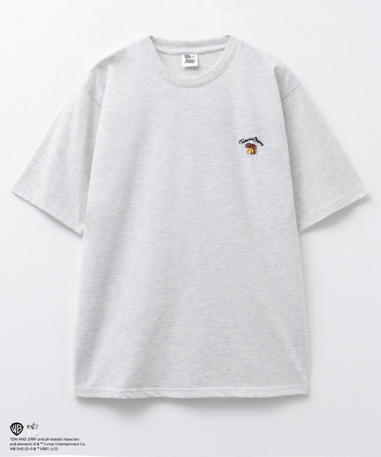 Tom and Jerry ロゴ刺繍プリントTシャツ メンズ ネコポス 対応商品