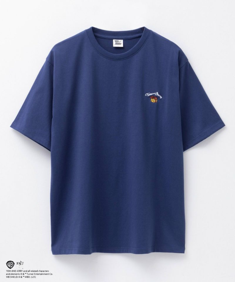 Tom and Jerry ロゴ刺繍プリントTシャツ メンズ メール便 対応商品商品画像-5