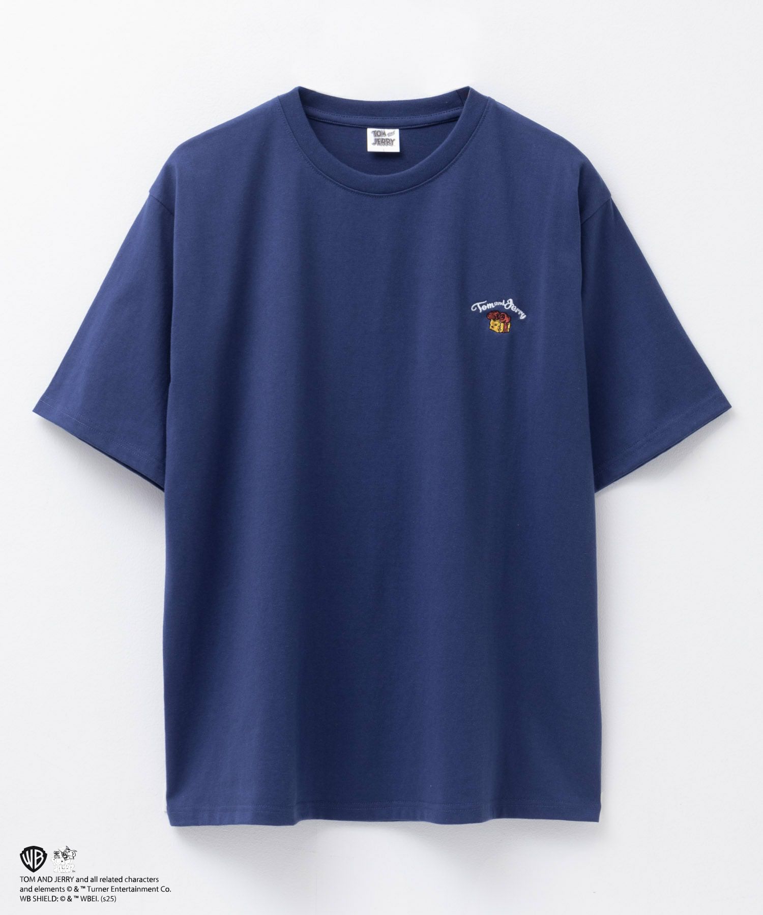 Tom and Jerry ロゴ刺繍プリントTシャツ メンズ ネコポス 対応商品